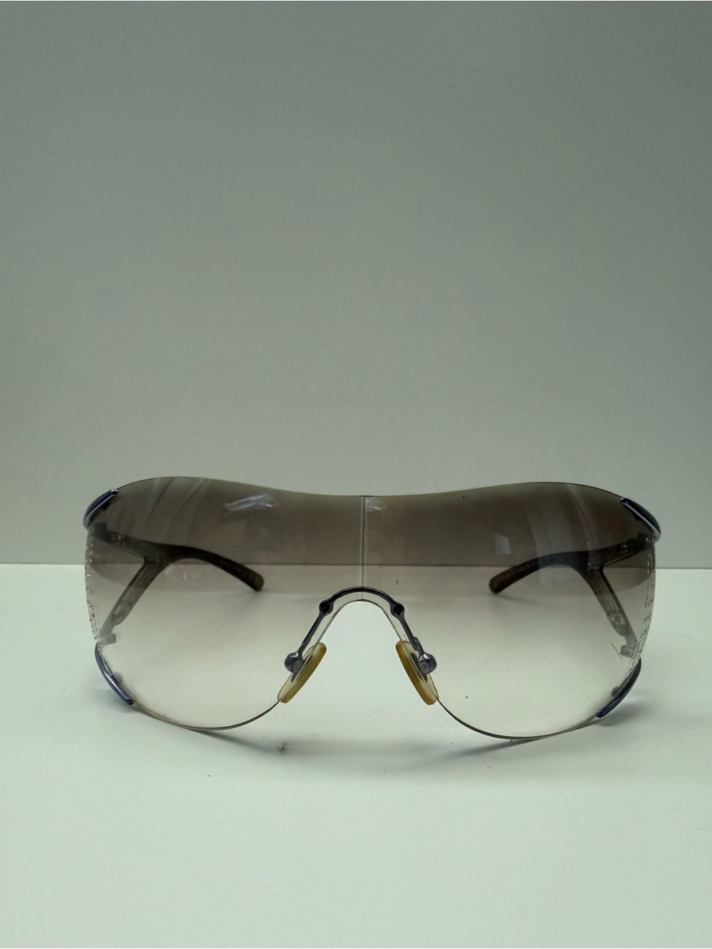 Versace Brown Gradient Shield Sunglasses